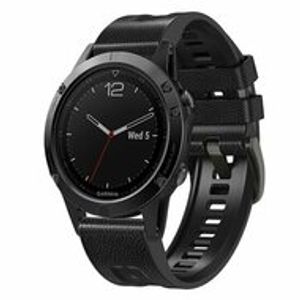 leer + siliconen bandje - Zwart - Garmin Forerunner 745 / 935 / 945 / 955 / 965