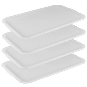 Sunware deksel voor Sigma Home opbergbakken 45L - 4x - kunststof - 39 x 60 x 1,5 cm - wit
