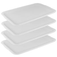Sunware deksel voor Sigma Home opbergbakken 45L - 4x - kunststof - 39 x 60 x 1,5 cm - wit