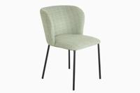 Stoel LYON ruitpatroon groen-roze boucle - 44958