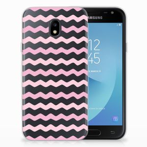 Samsung Galaxy J3 2017 TPU bumper Waves Roze