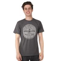 Sun Distressed Mens Tee Charcoal-XXL