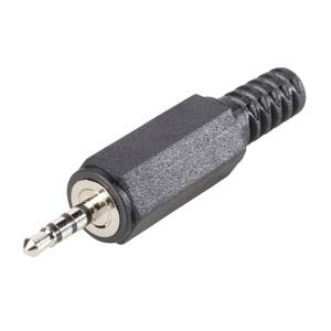 BKL Electronic 1107020 Jackplug 2,5 mm Stekker, recht Aantal polen: 4 Stereo Zwart 1 stuk(s)