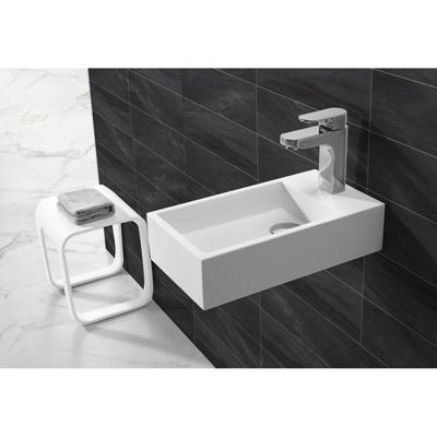 Wiesbaden Lotte - Fontein Rechts - 40x22x10cm - Solid Surface Mat Wit