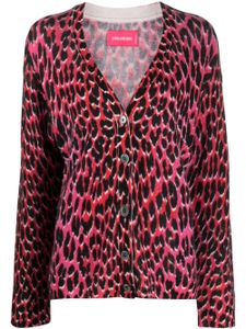 Zadig&Voltaire Mirka leopard-print cardigan - Rose