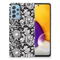 Samsung Galaxy A72 | TPU Case | Black Flowers