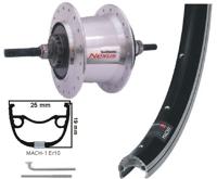 Kgs achterwiel 28inch (622) stratos zw/zilver nexus 7 rollerbrake