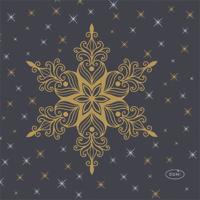 Servet l24b24 cm snowstars blck 20st Duni - Duni