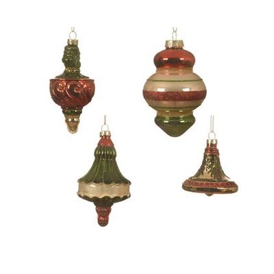 Orn.glas d7.5h12.5cm k.rood a4 - Ksd