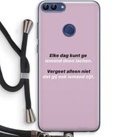 gij zijt ook iemand: Huawei P Smart (2018) Transparant Hoesje met koord