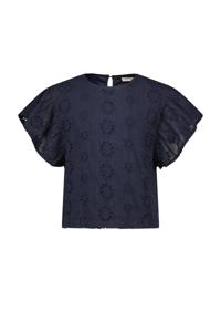 Like Flo zomer top meisjes - navy blauw - broderie - Claire