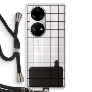 Rooster: Huawei P50 Pro Transparant Hoesje met koord