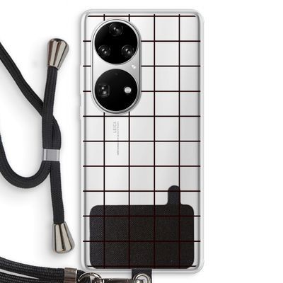 Rooster: Huawei P50 Pro Transparant Hoesje met koord