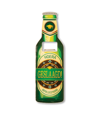 Bieropeners magnetisch geslaagd school