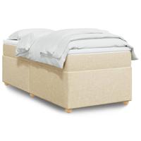 Boxspring met matras stof crèmekleurig 90x190 cm