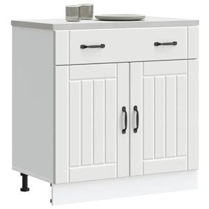 Keuken onderkast Lucca bewerkt hout wit