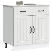 Keuken onderkast Lucca bewerkt hout wit Keuken onderkast Lucca bewerkt hout wit