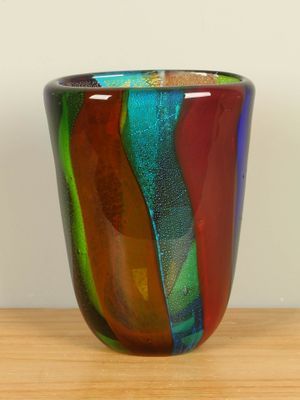 Glazen gekleurde vaas DL28, 20 cm
