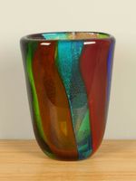 Glazen gekleurde vaas DL28, 20 cm