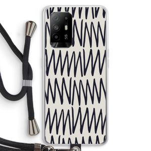 Marrakech Zigzag: Oppo A94 5G Transparant Hoesje met koord