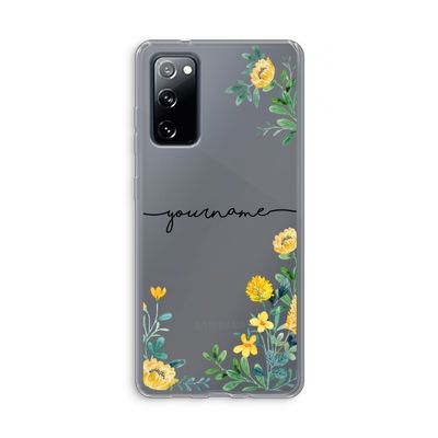 Gele bloemen: Samsung Galaxy S20 FE / S20 FE 5G Transparant Hoesje