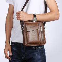 Universele mode casual mannen schouder Messenger Bag handtas maat: L (24cm x 20cm x 6cm) (kaki)