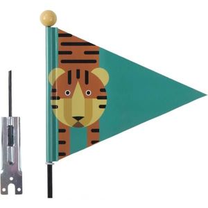 PexKids Beveiligingsvlag Pexkids Tiger Green met tijgerprint