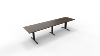 Vergadertafel 6511 met koppelpoot - 240 x 80 cm. - Zwart - Eiken donker - thumbnail