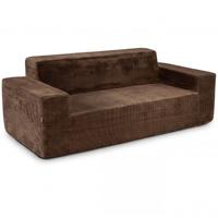 Corduroy Driezitsbank Tweezitsbank Met Hoge Rugleuning Brede Armleuningen En Diepe Zitting