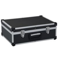 Gereedschapskoffer 46x33x16 cm aluminium zwart - thumbnail