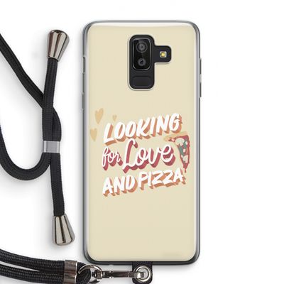 Pizza is the answer: Samsung Galaxy J8 (2018) Transparant Hoesje met koord