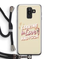 Pizza is the answer: Samsung Galaxy J8 (2018) Transparant Hoesje met koord