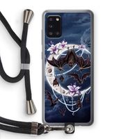 Vleermuizen Maan: Samsung Galaxy A31 Transparant Hoesje met koord