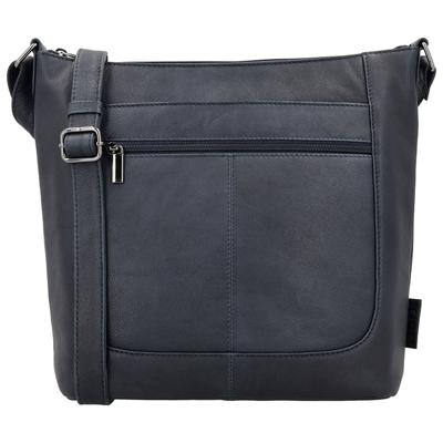 Beagles Leather Schoudertas Benidorm Navy