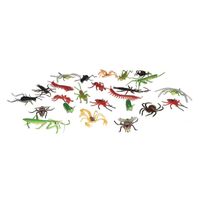 Set met mini insecten dieren figuren 24-delig   -