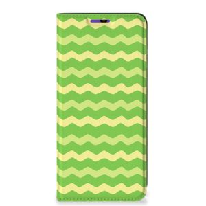 Samsung Galaxy A22 4G | M22 Hoesje met Magneet Waves Green