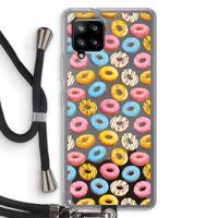 Pink donuts: Samsung Galaxy A42 5G Transparant Hoesje met koord
