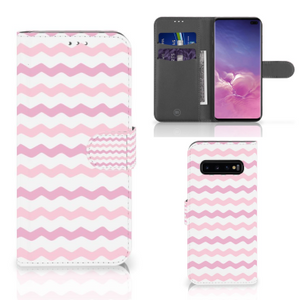 Samsung Galaxy S10 Plus Telefoon Hoesje Waves Roze