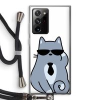 Cool cat: Samsung Galaxy Note 20 Ultra / Note 20 Ultra 5G Transparant Hoesje met koord
