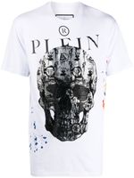 Philipp Plein t-shirt à imprimé tête de mort - Blanc