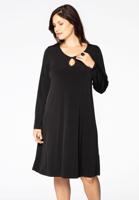Yoek Jurk wide bottom | Zwart | Maat 54/56