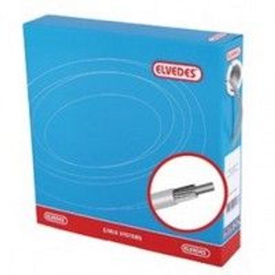 Elvedes Schakel buitenkabel met voering 30 meter / ø4,2mm - zilver (30 meter in doos)