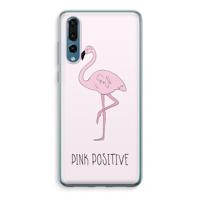 Pink positive: Huawei P20 Pro Transparant Hoesje - thumbnail