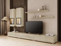 Tv-meubel set BABEL 5 deuren sanremo met verlichting zonder salontafel