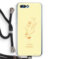 No rain no flowers: Honor 10 Transparant Hoesje met koord
