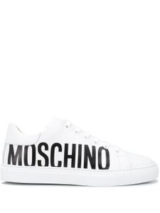 Moschino baskets à logo imprimé - Blanc