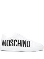 Moschino baskets à logo imprimé - Blanc