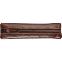 Maverick lederen pennenzak, vlak, bruin