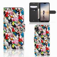 Huawei P20 Lite | Telefoonhoesje | Met pasjeshouder | Birds