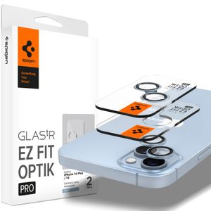 Spigen Glas.tR Ez Fit Optik Pro iPhone 14/14 Plus Lens Glazen Protector - Blauw